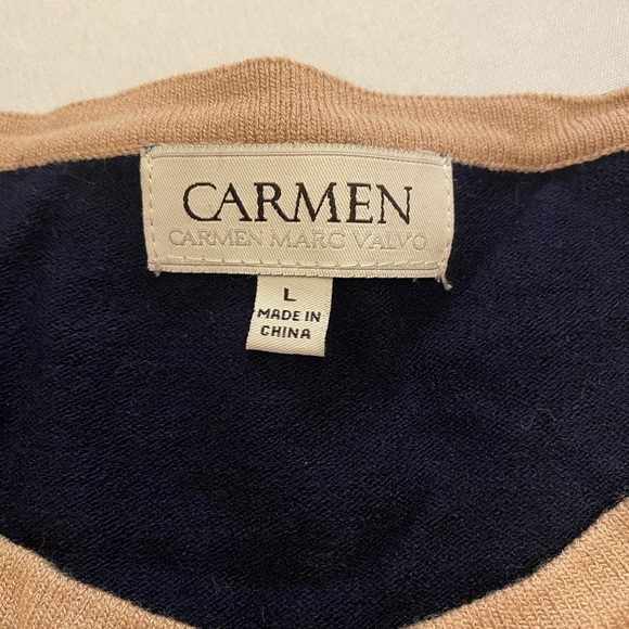 CARMEN MARC VALVO Button Down Cardigan, L - Picture 3 of 4